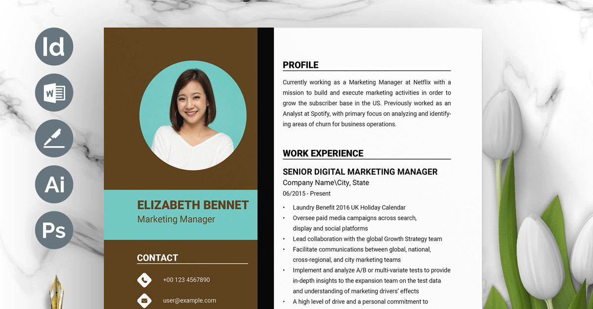 Sample Resume Layout Design Minimalist Resume Template Design Layout - TemplateMonster