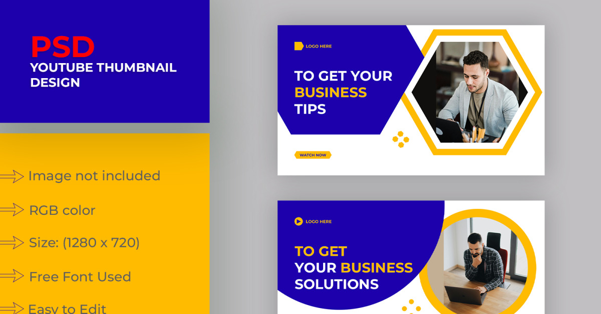Business YouTube Thumbnail 3 #436933 - TemplateMonster