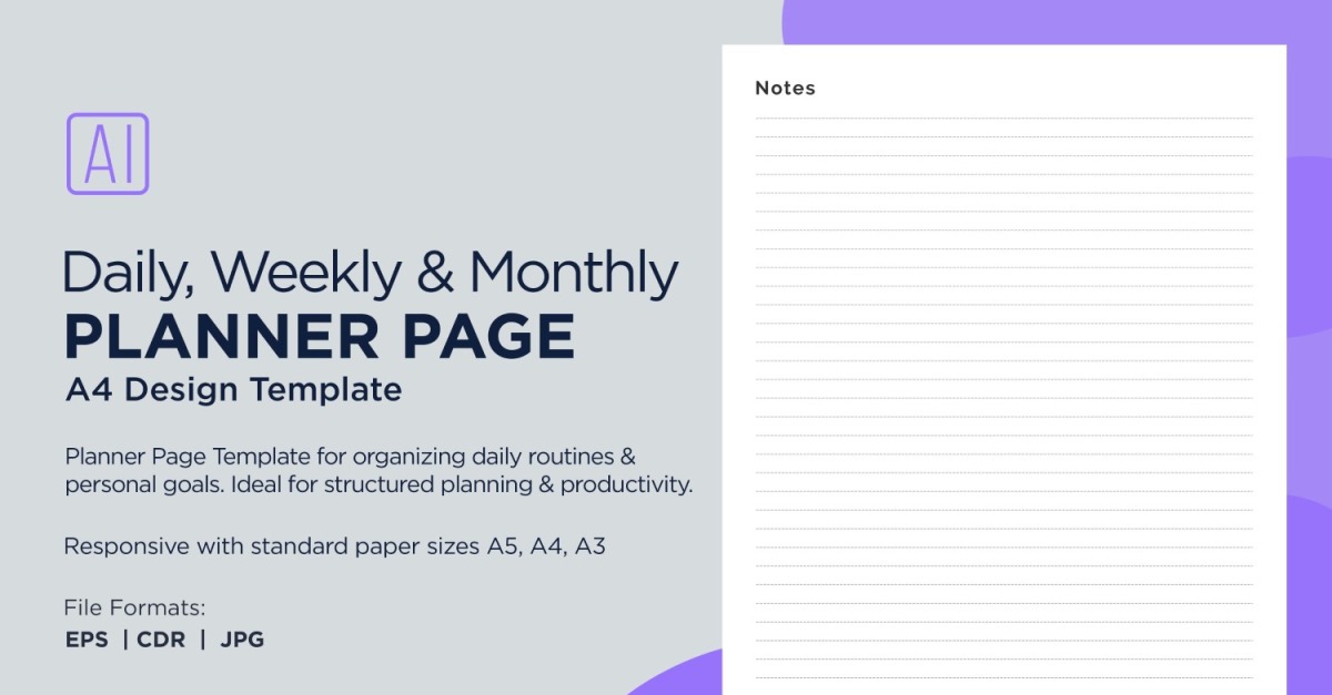 Planning Notes Example Generic Notes Planning Pages Planner Template 40
