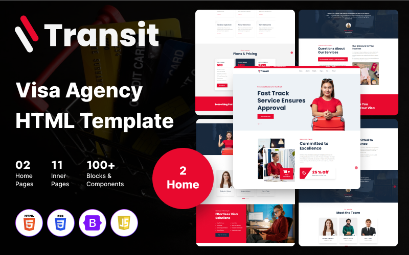 Transit - Visa Agency HTML Template