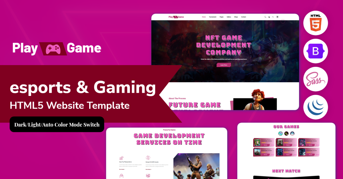 PlayGame - esports & Gaming HTML5 Website Template