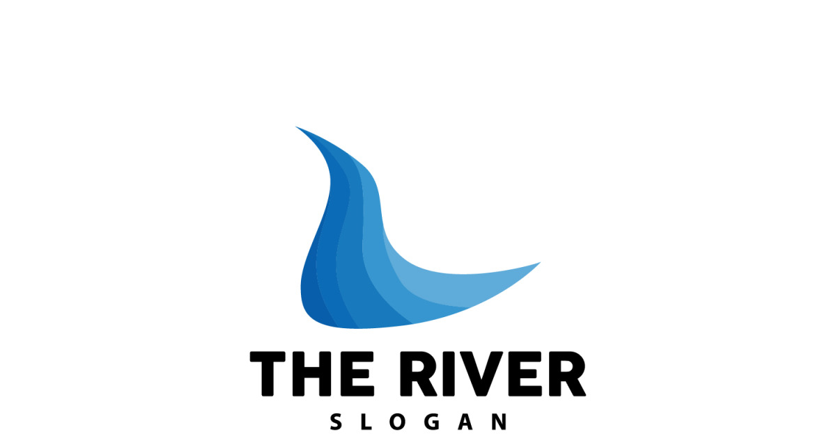 Fluss Logo Design Fluss Bach Natur V16 - TemplateMonster