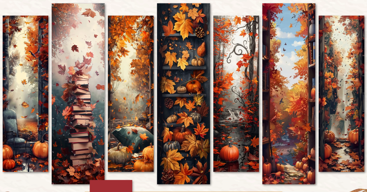 Fall Autumn Reading Printable Bookmarks - TemplateMonster