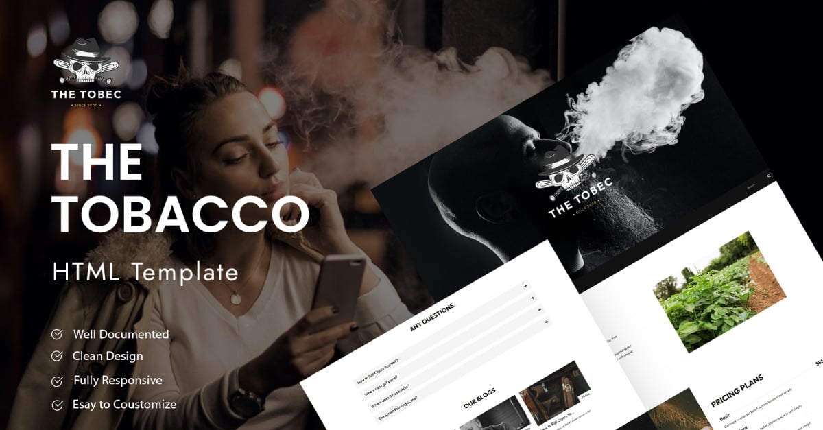 The Tobec - Cigars And Tobacco HTML Template