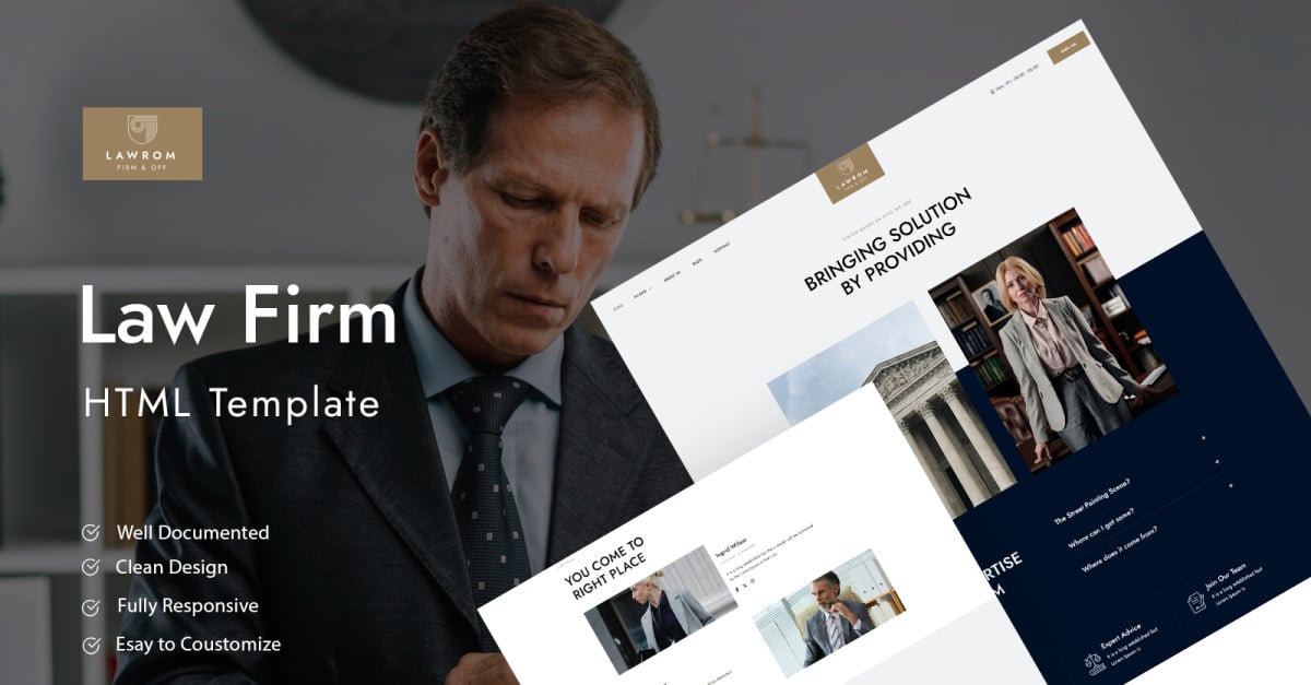 Lawrom - Law Firm HTML Template