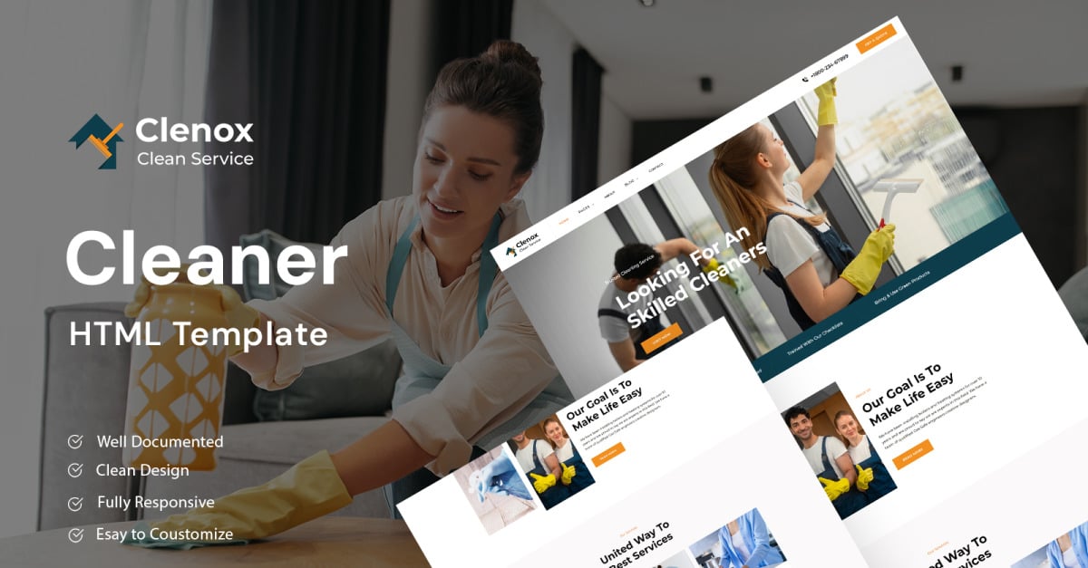 Cleanox - Cleaning And Maintenance Service HTML Template