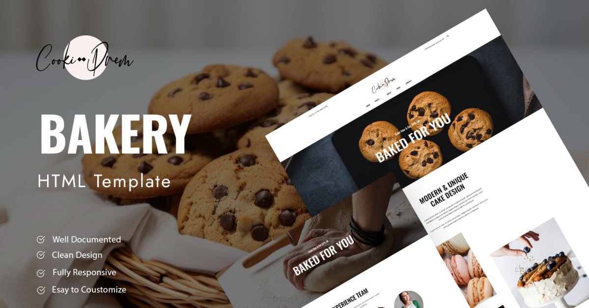 Cooki Drem - Bakery And Receipts HTML Template