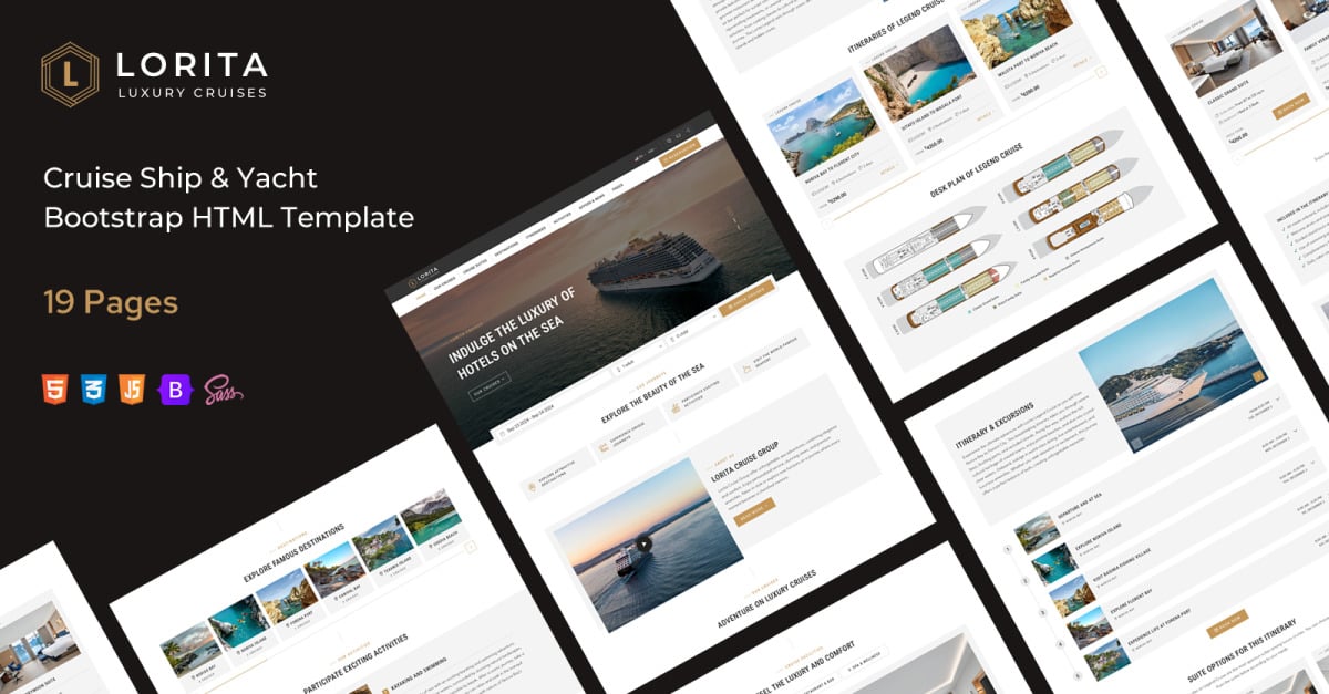 Lorita - Cruise Ship & Yacht Bootstrap HTML Template