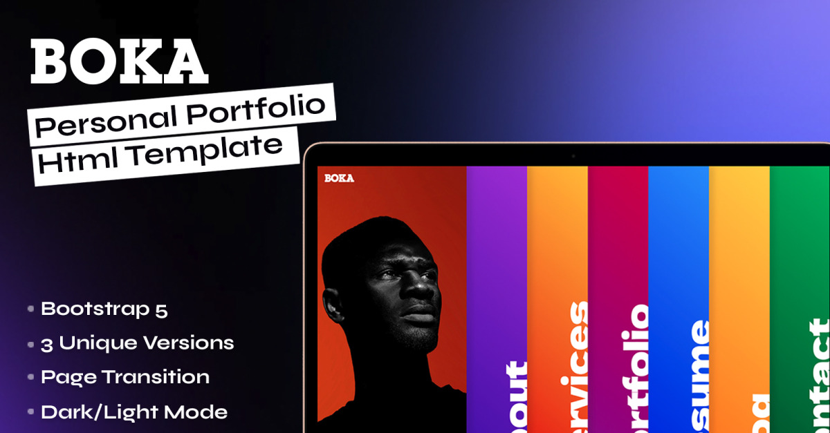 Boka - Personal portfolio html template