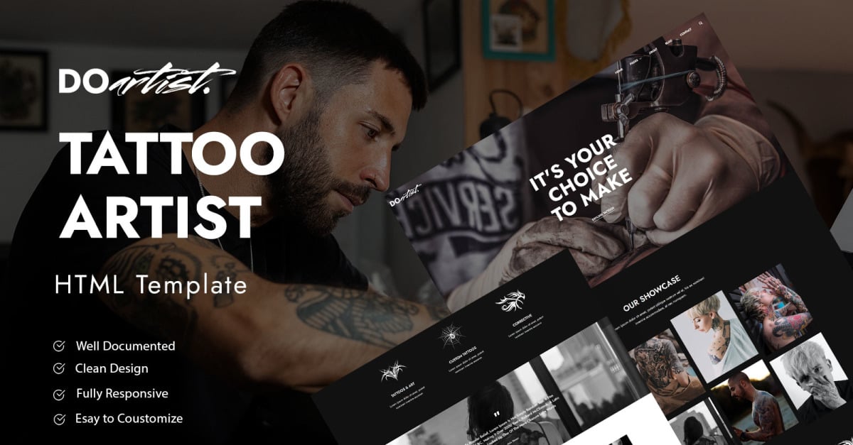 Doartist - Tattoo Artist HTML Template