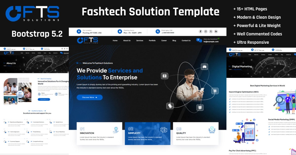 Fashtech Solutions Multipurpose HTML Template