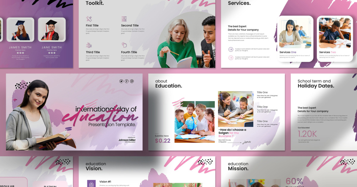 Education Presentation Layouy Template - TemplateMonster