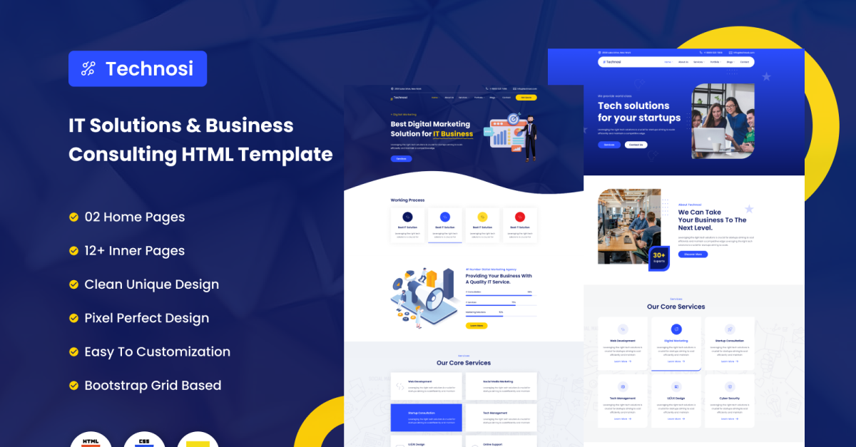 Technosi - IT Solutions & Business  Consulting HTML Template