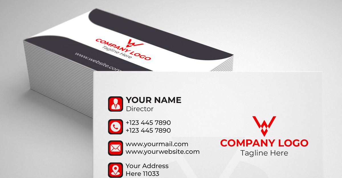 Creative Red Color Business Card Template New Design