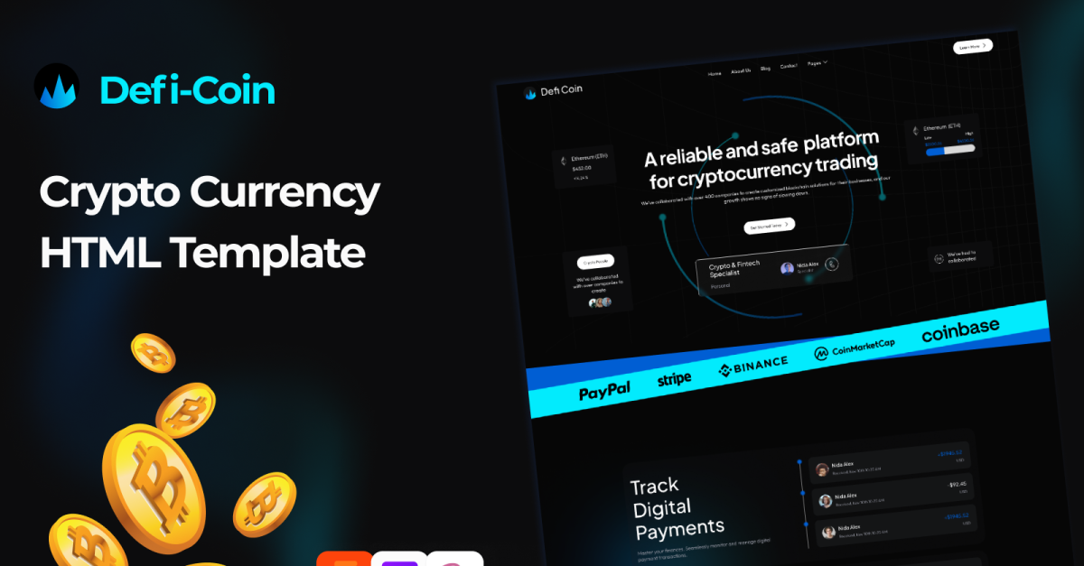 DefiCoin - Crypto Currency Trading HTML5 Template