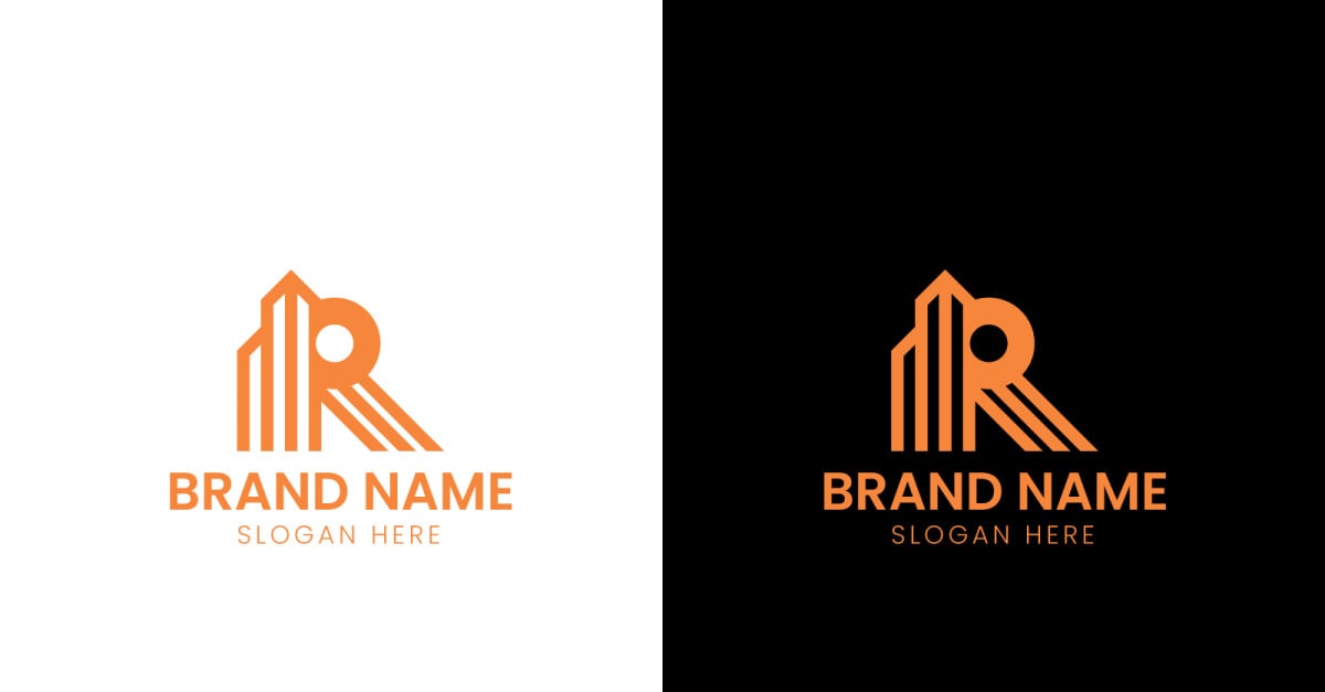 Letter R building logo-11-477 #464909 - TemplateMonster