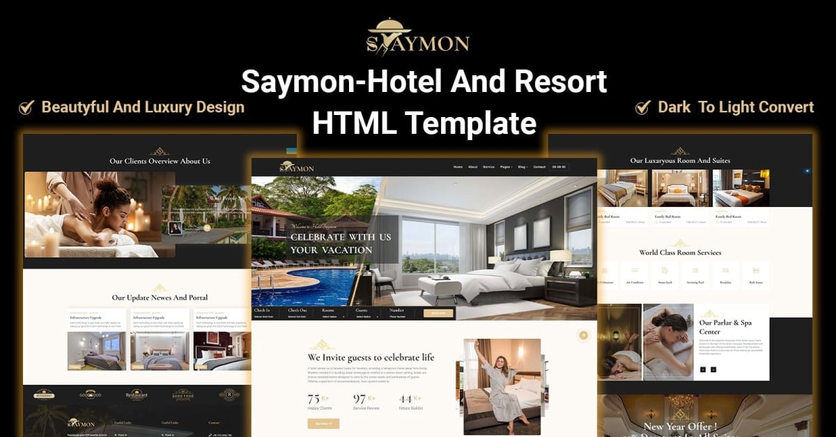 Saymon - Hotel And Resort HTML5 Template