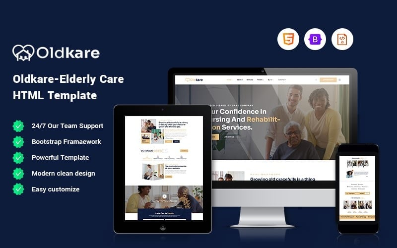 Oldkare - Elderly Care Website Template