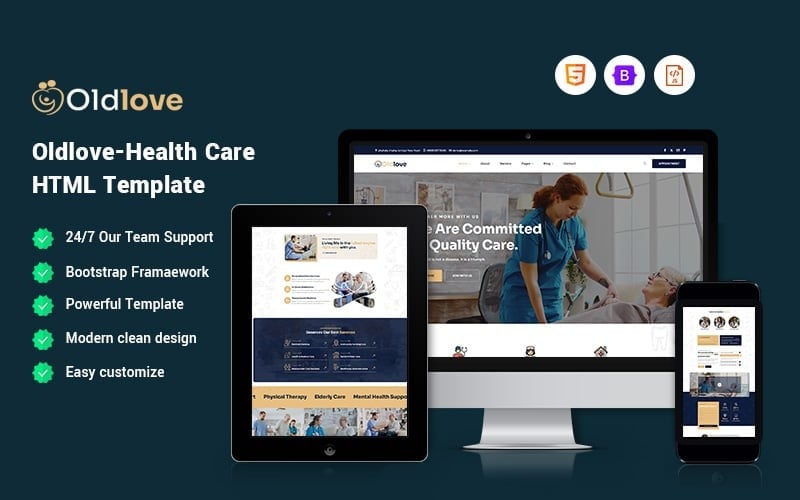 Oldlove - Health Care Website Template