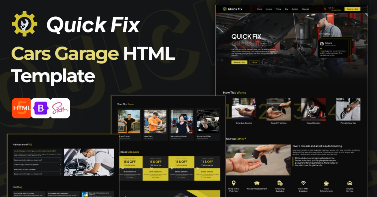 Quick Fix - Car Repair & Auto Services HTML5 Template Multipurpose