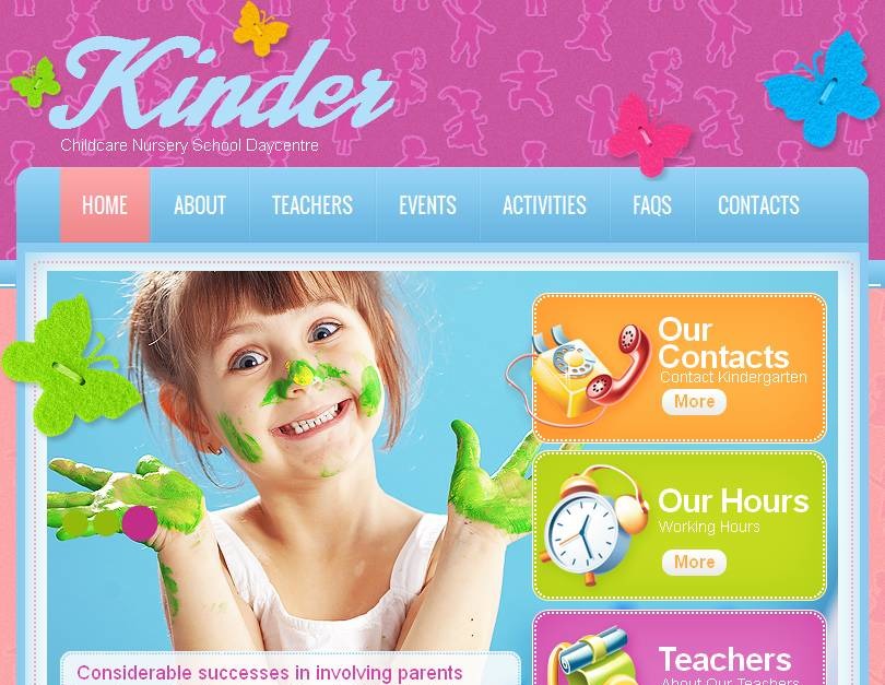 Kids Center Facebook HTML CMS Template - TemplateMonster