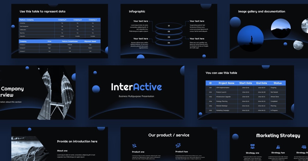 Powerpoint Interactif Modèle PowerPoint interactif #469769 - TemplateMonster
