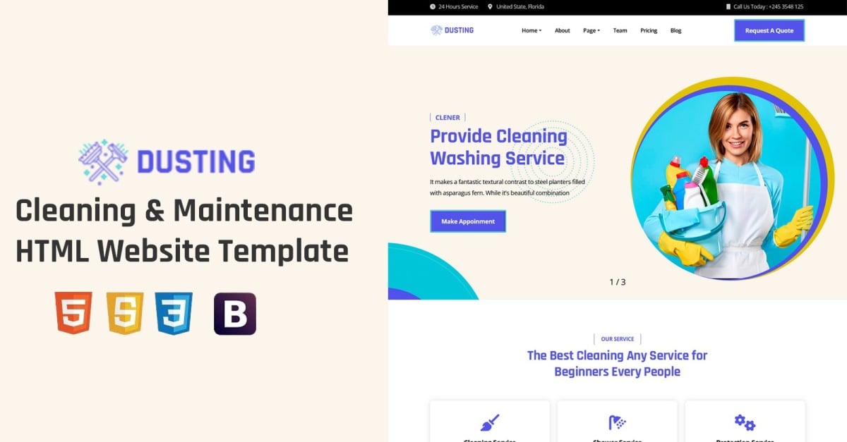 Dusting - Cleaning & Maintenance HTML Website Template