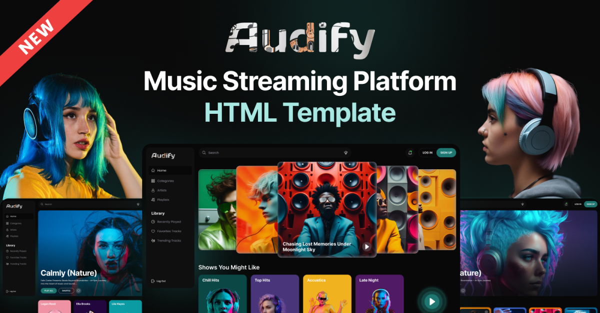 Audify - Online Music Streaming HTML Template