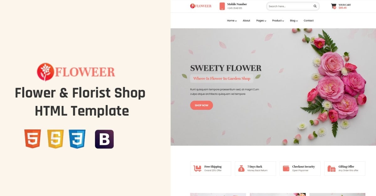 Floweer - Flower & Florist Shop HTML Template