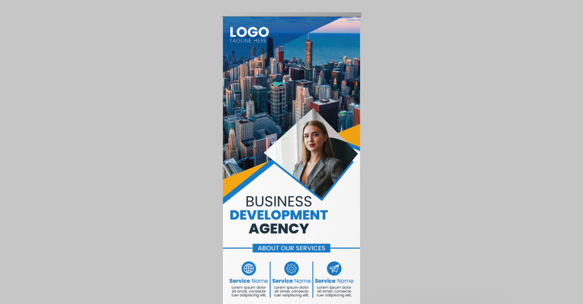 Business Development Roll up banner template design