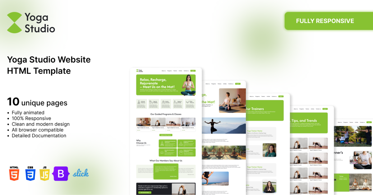 Yoga Studio HTML Website Template