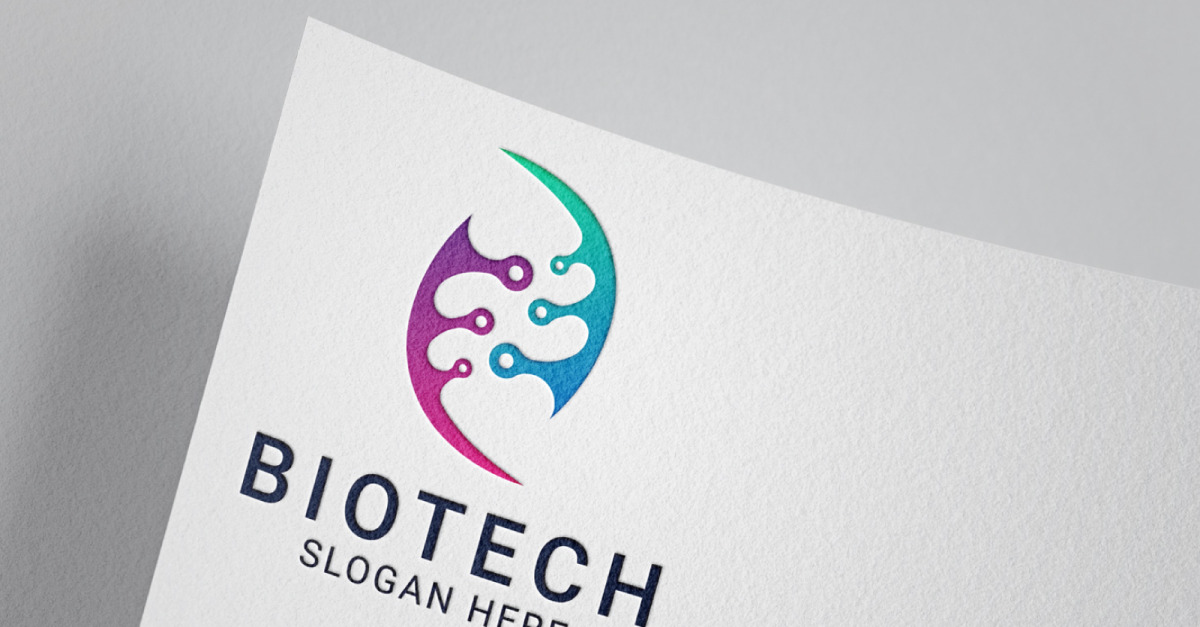 Biotech logo template design. #472077 - TemplateMonster
