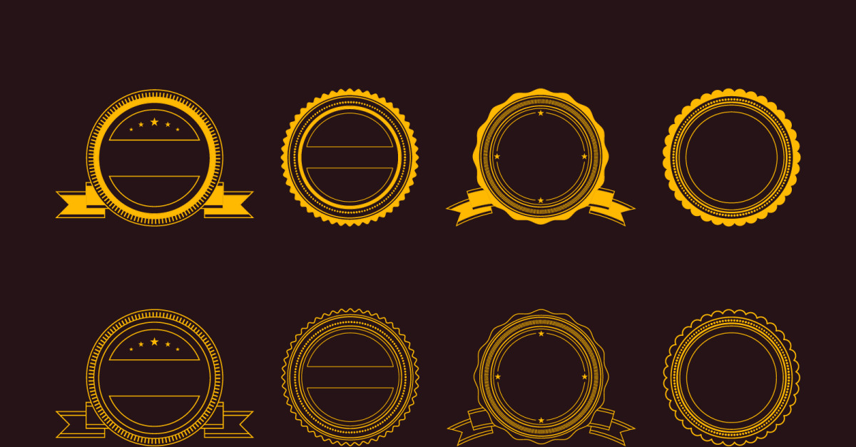 Simpler Emblem Blank classic badges genuine guarantee stickers simple emblems for ...