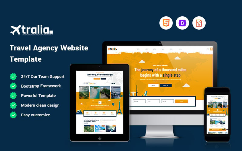 Tralia - Travel Agency Website Template