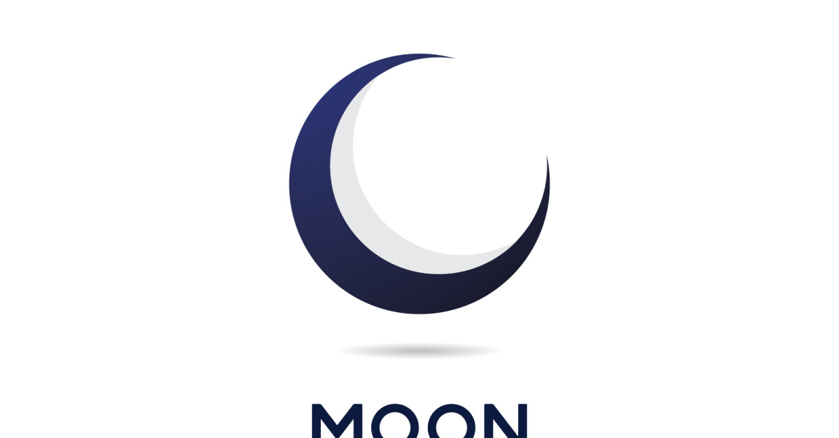 Modelo de design de ícone vetorial de logotipo de lua 2