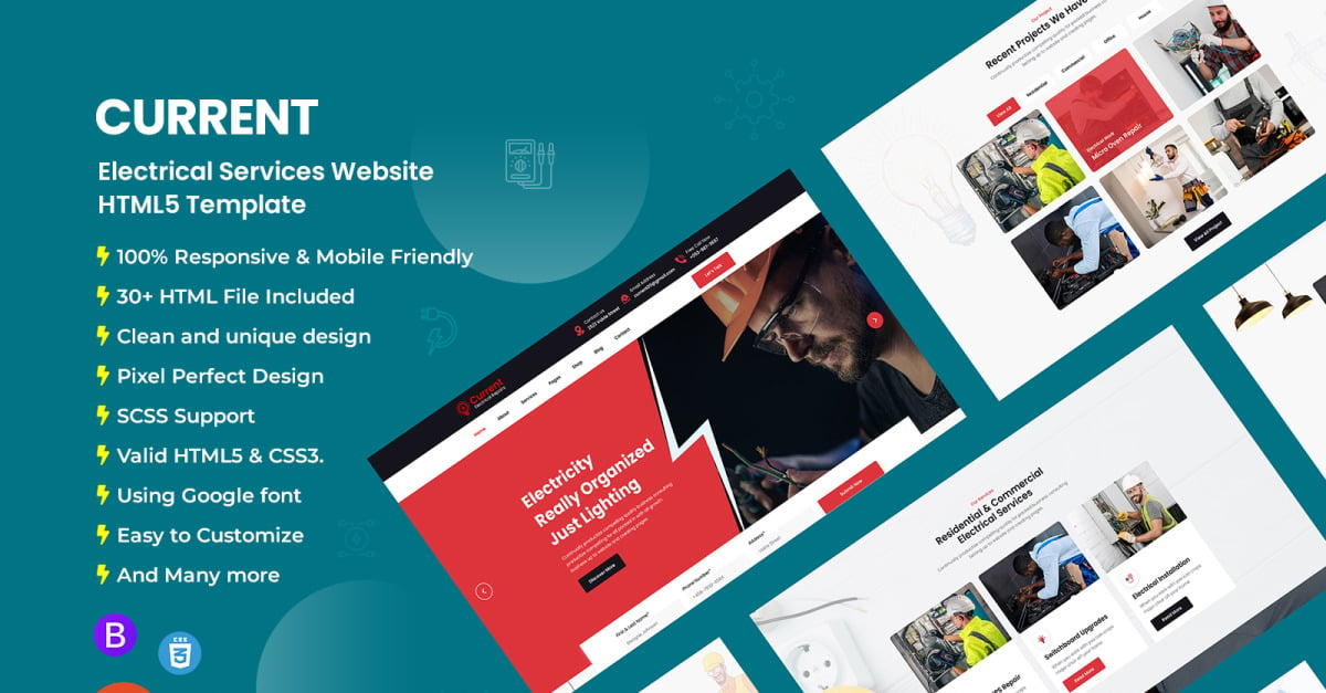 Current - Electrical Services HTML5 Template