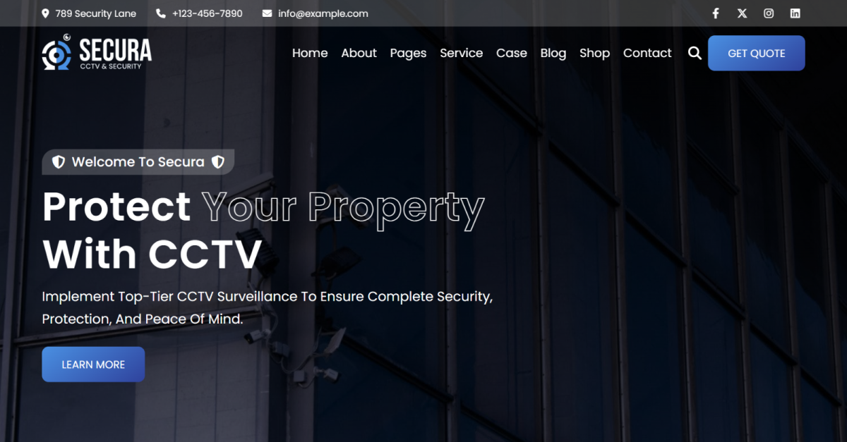 Secura - CCTV and Security HTML5 Website Template