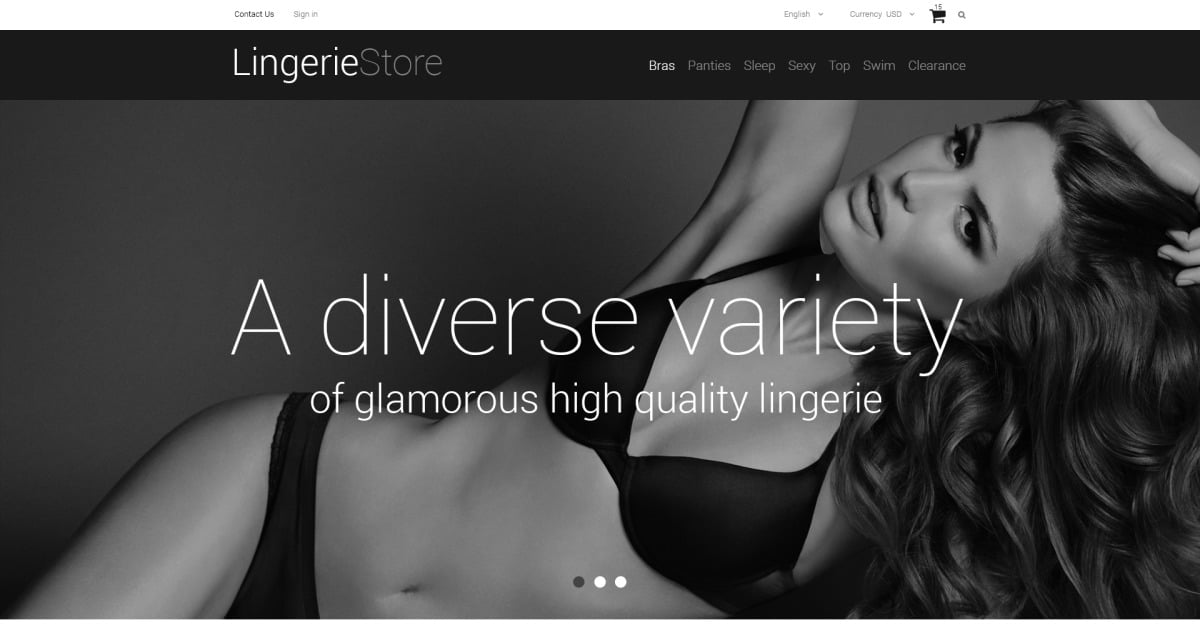 Lingerie store Website Template
