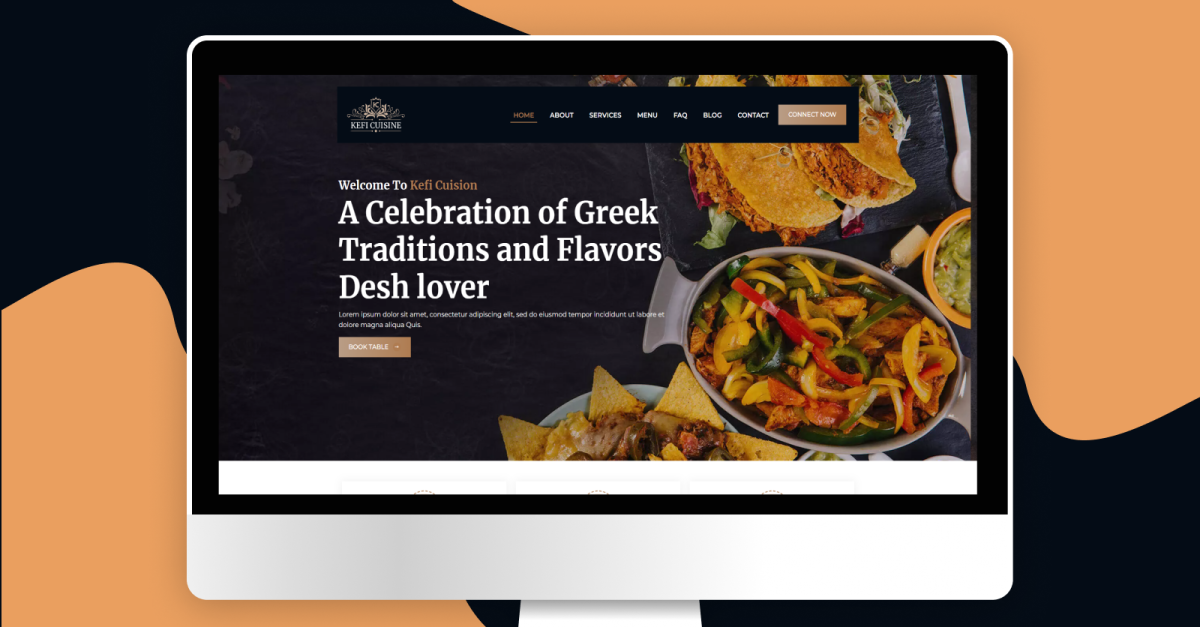 Kefi Cuisine - Greek Restaurant Multipage Website Template