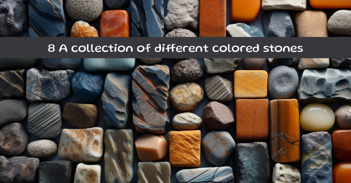 Different Color Stones Rocks A collection of different colored stones background
