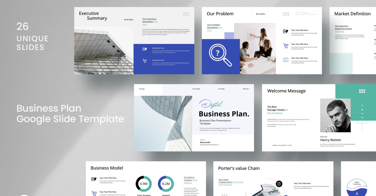 Business Plan Google Slide Template 2025 - TemplateMonster