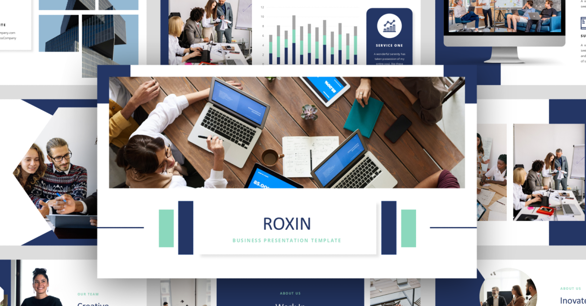 Roxin - Plantilla de presentación de PowerPoint para empresas