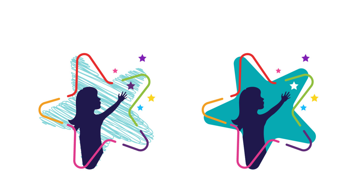 Happy kids zone concept vector illustration icon Logo design v.8