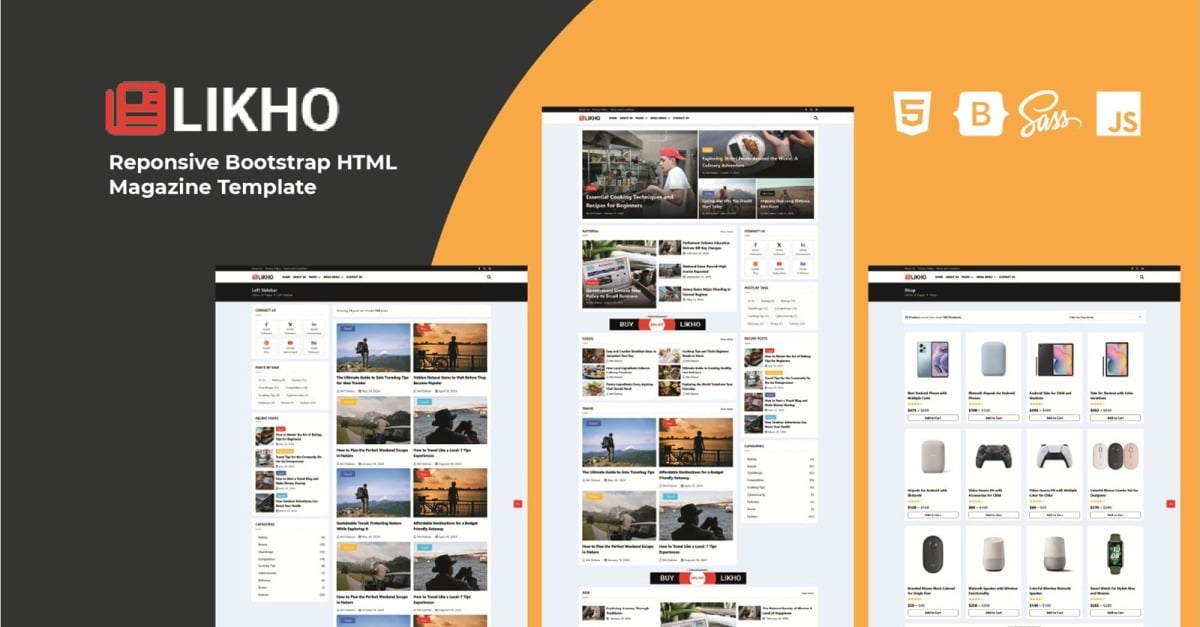 Likho - Reponsive Bootstrap HTML Magazine Template