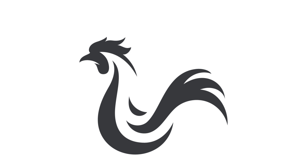 Silhouette de l'icône vectorielle du coq Conception d'illustration de ...