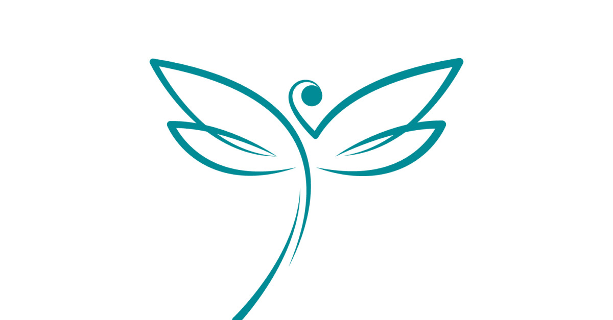 Dragonfly illustration icon loogo design Template v.14