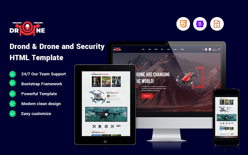 Drond - Drone and Security Website Template