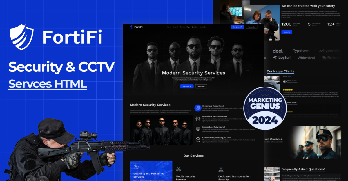 FortiFi - Security Services HTML5 Website Template