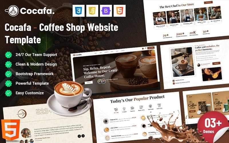 Cocafa - Coffee Shop Website Template