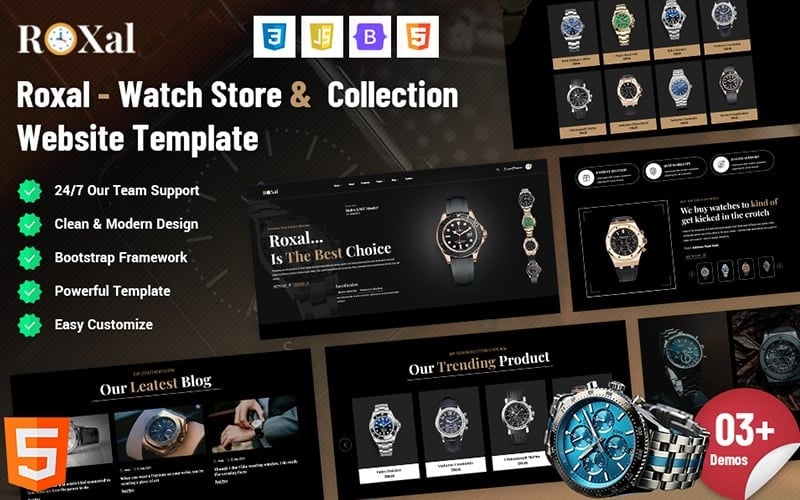 Roxal - Watch Collection Website Template